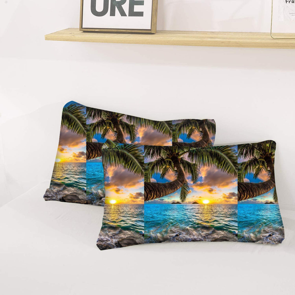 Sunset, Printed Duvet Cover 3-Piece Set (60x80 Inch)｜ Polyester Home-clothes-jewelry