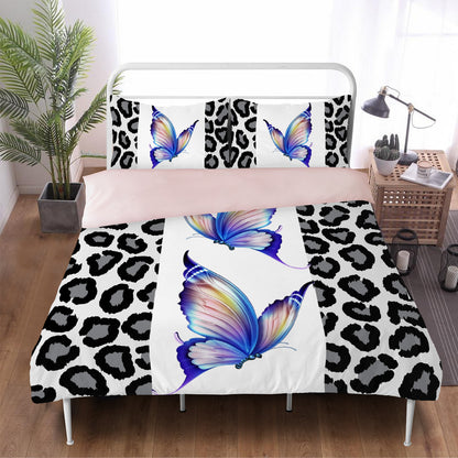 Bedding Butterflies on Leopard print