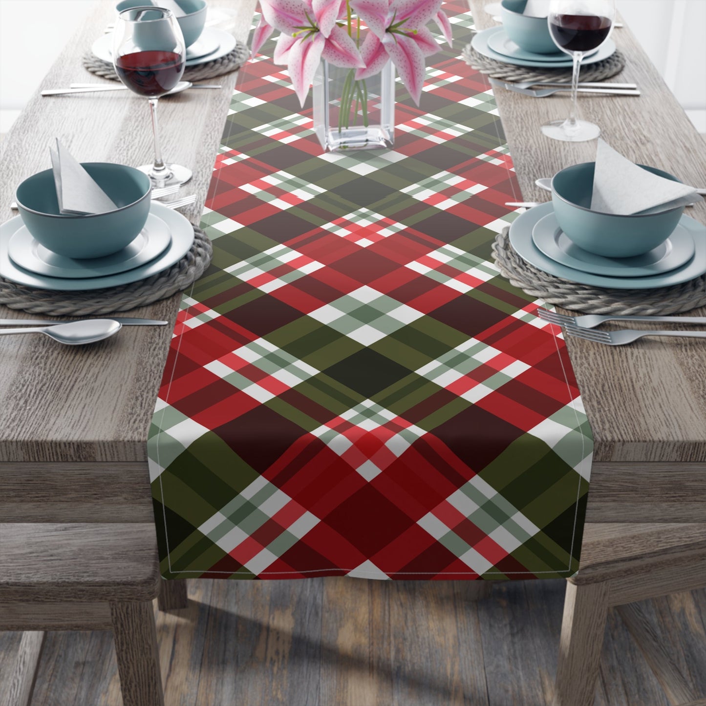 Table Runner (Cotton, Poly) Christmas pattern Home-clothes-jewelry