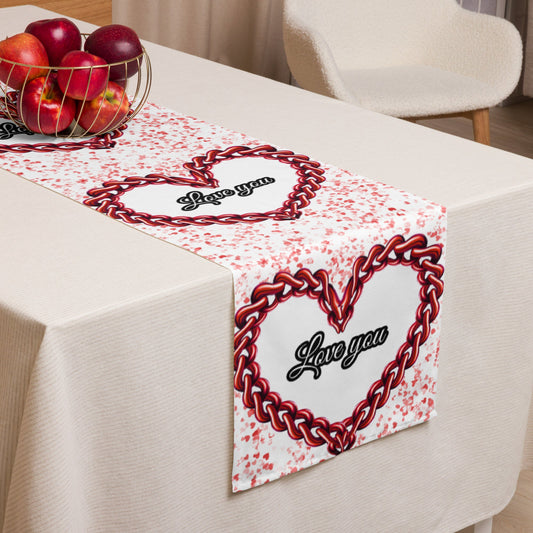 Table runner Love You, Valentine's day decoration Home-clothes-jewelry