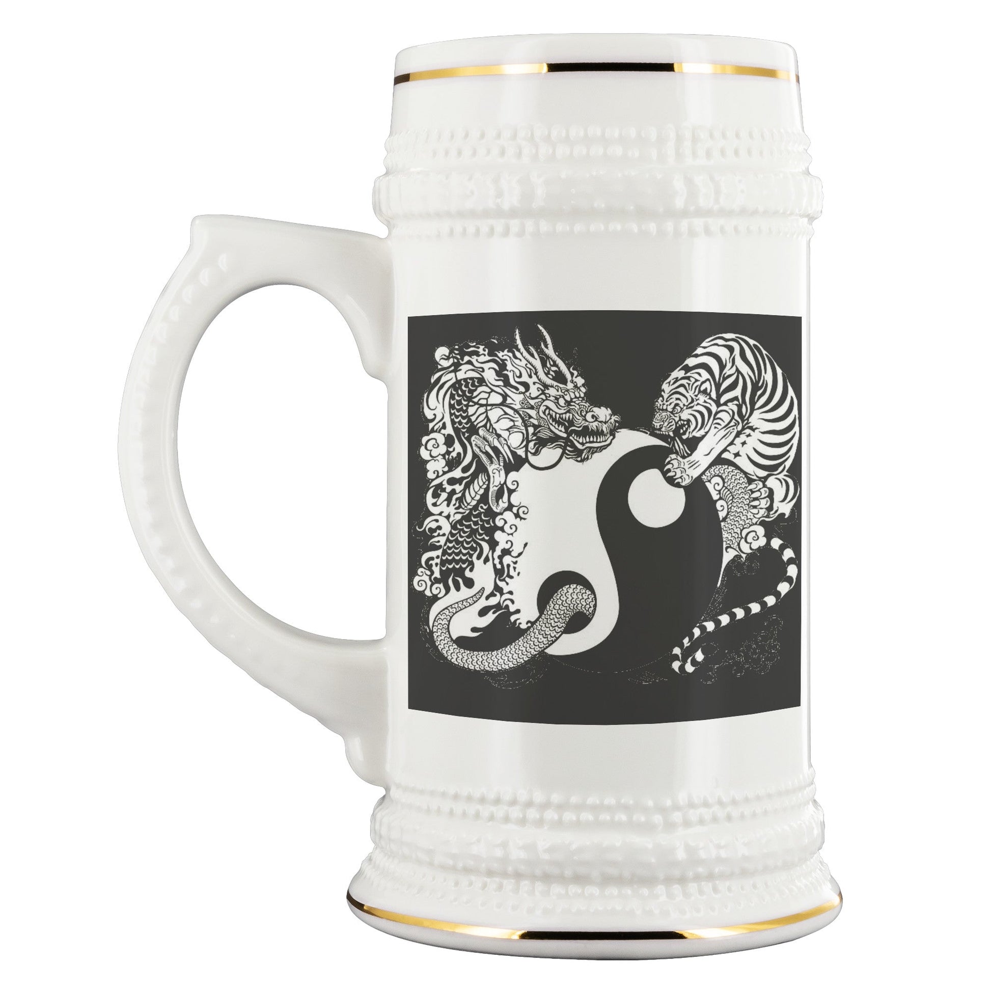 Tiger and Dragon, yin yang Beer stein Home-clothes-jewelry