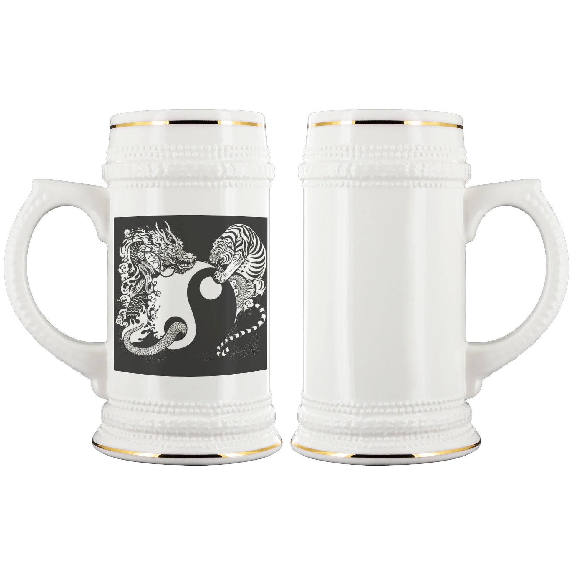 Tiger and Dragon, yin yang Beer stein Home-clothes-jewelry