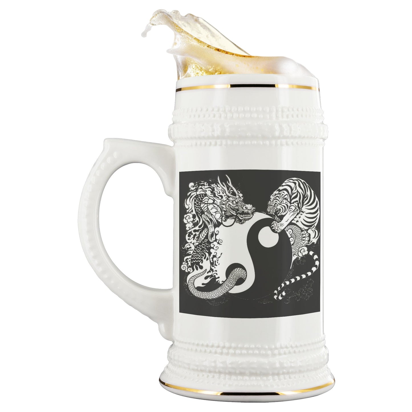 Tiger and Dragon, yin yang Beer stein Home-clothes-jewelry