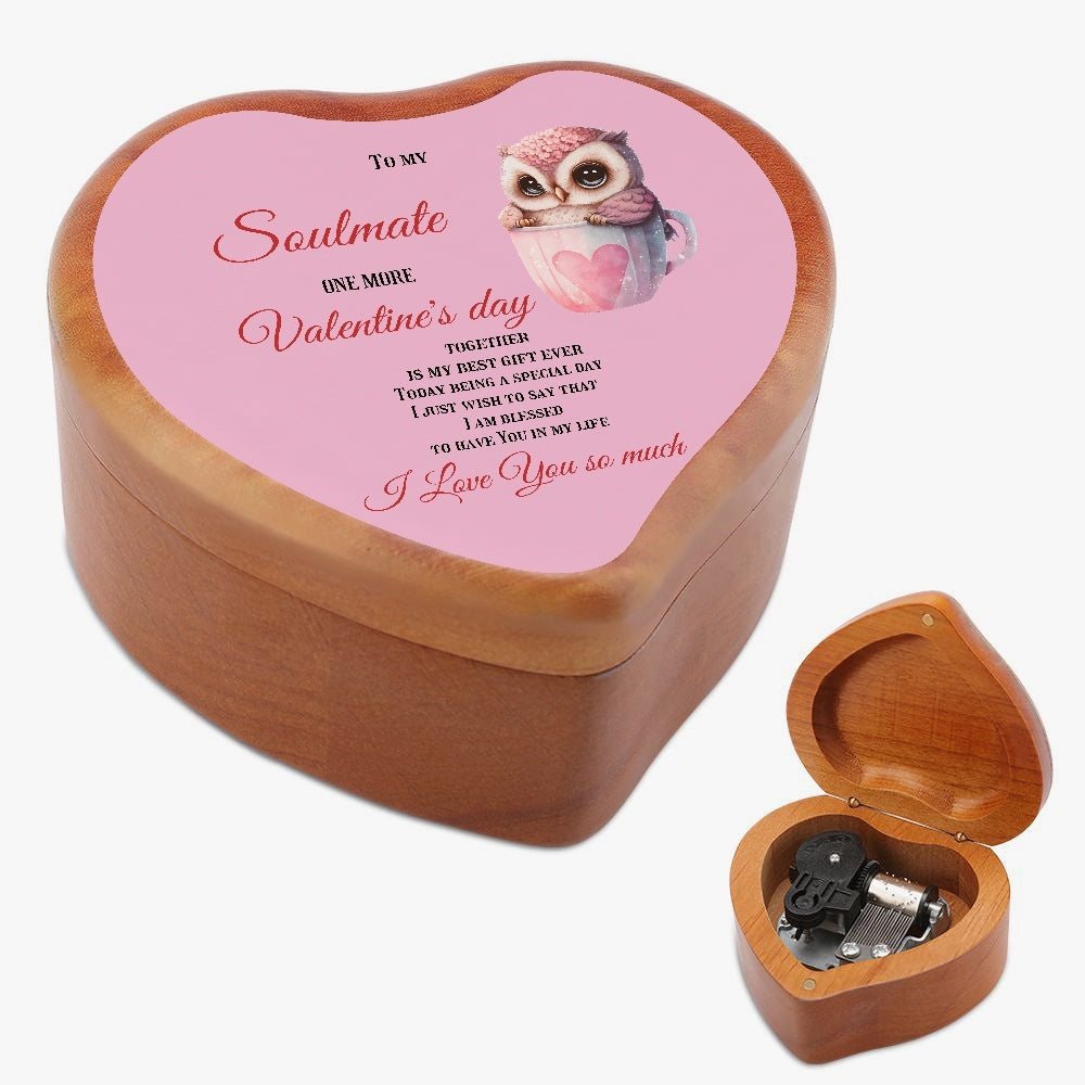 To my Soulmate Heart Shaped Wooden Music Box Home-clothes-jewelry