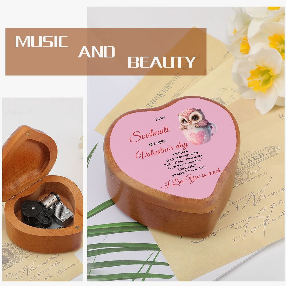 To my Soulmate Heart Shaped Wooden Music Box Home-clothes-jewelry