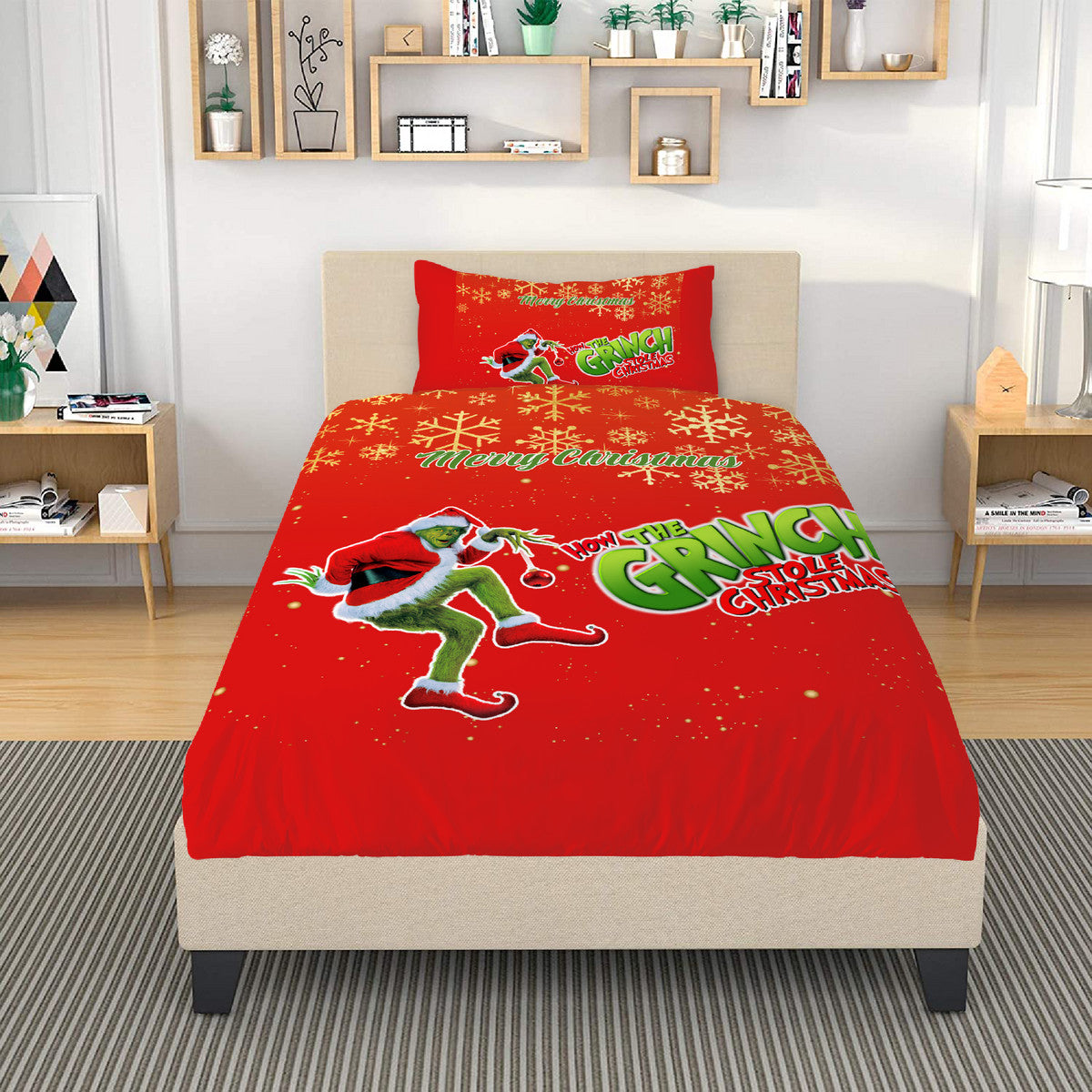 Transform Your Christmas with Bedding Grinch, Christmas Decoration Home-clothes-jewelry