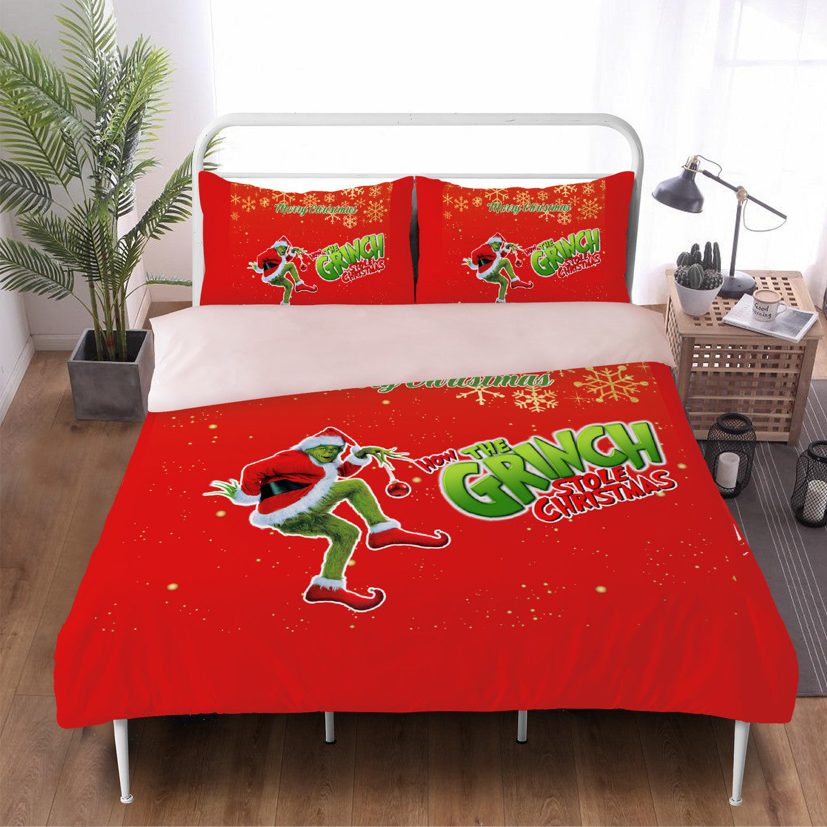 Transform Your Christmas with Bedding Grinch, Christmas Decoration Home-clothes-jewelry