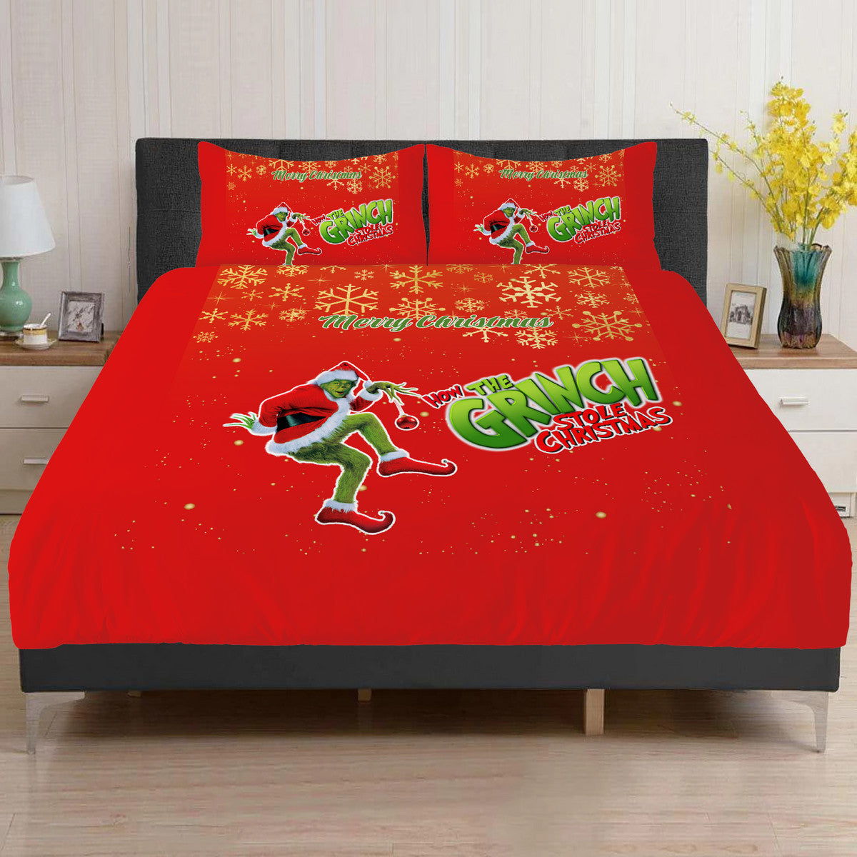 Transform Your Christmas with Bedding Grinch, Christmas Decoration Home-clothes-jewelry