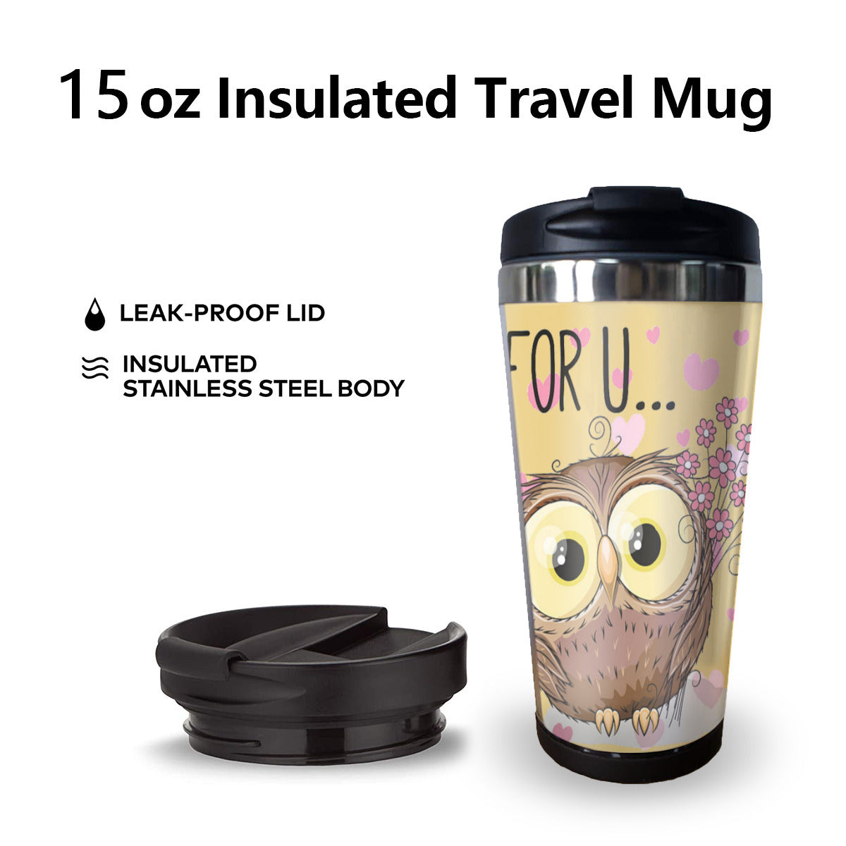 Travel Mug Owl for you,Valentine's day gift Home-clothes-jewelry