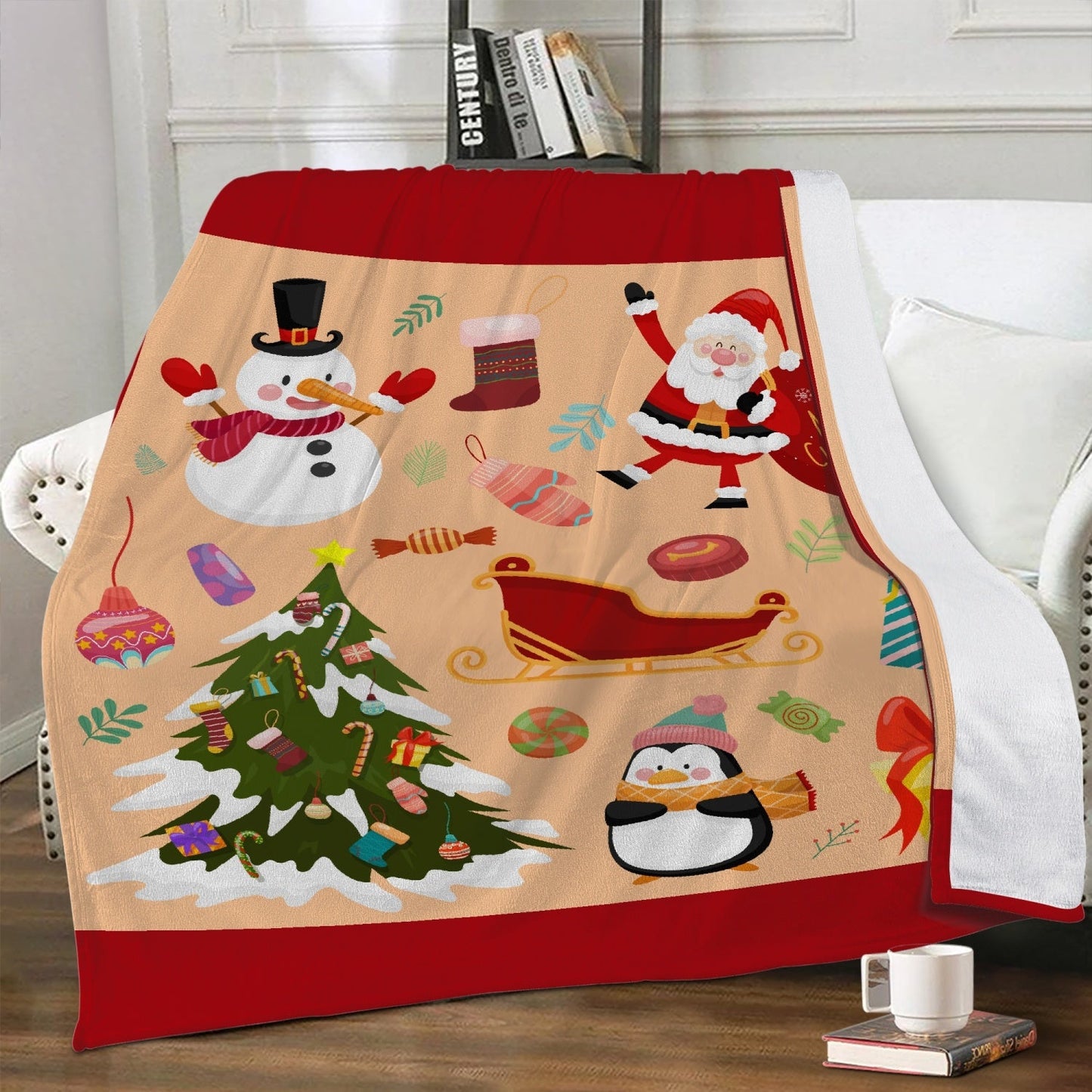 Trends Dual-sided Stitched Fleece Blanket Christmas Home-clothes-jewelry