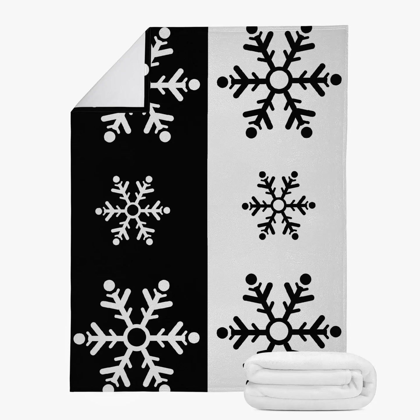 Trends Dual-sided Stitched Fleece Blanket Snowflakes Home-clothes-jewelry