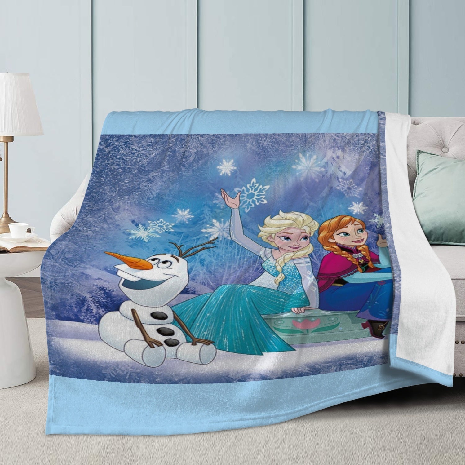 Trends Dual-sided Stitched Fleece Blanket Snowman Home-clothes-jewelry