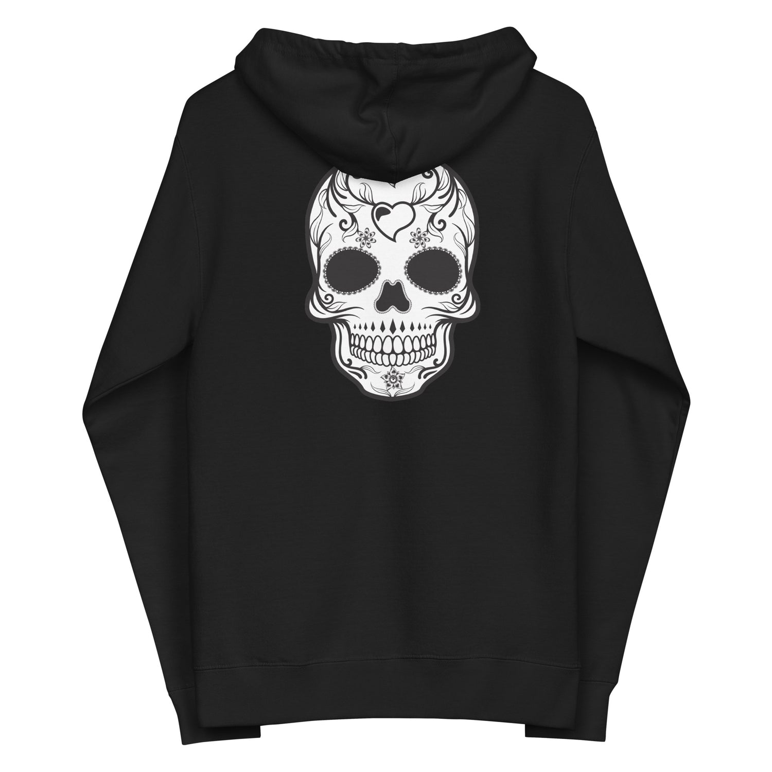 Unisex fleece zip up Hoodie Skull Home-clothes-jewelry