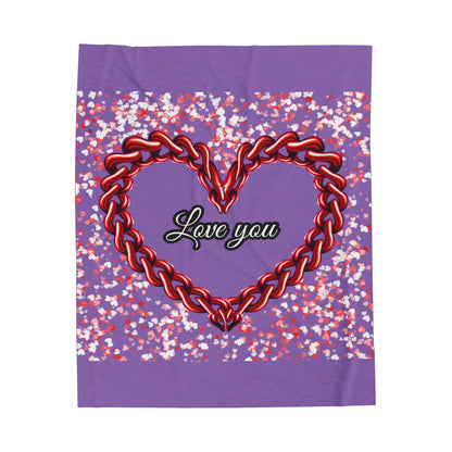 Velveteen Plush Blanket Love you Home-clothes-jewelry