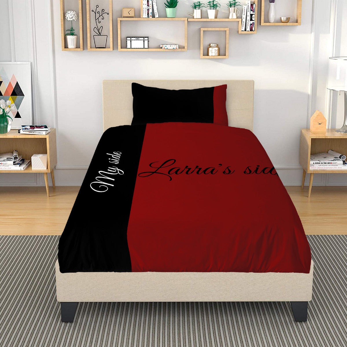 Beddings Customized Red Black