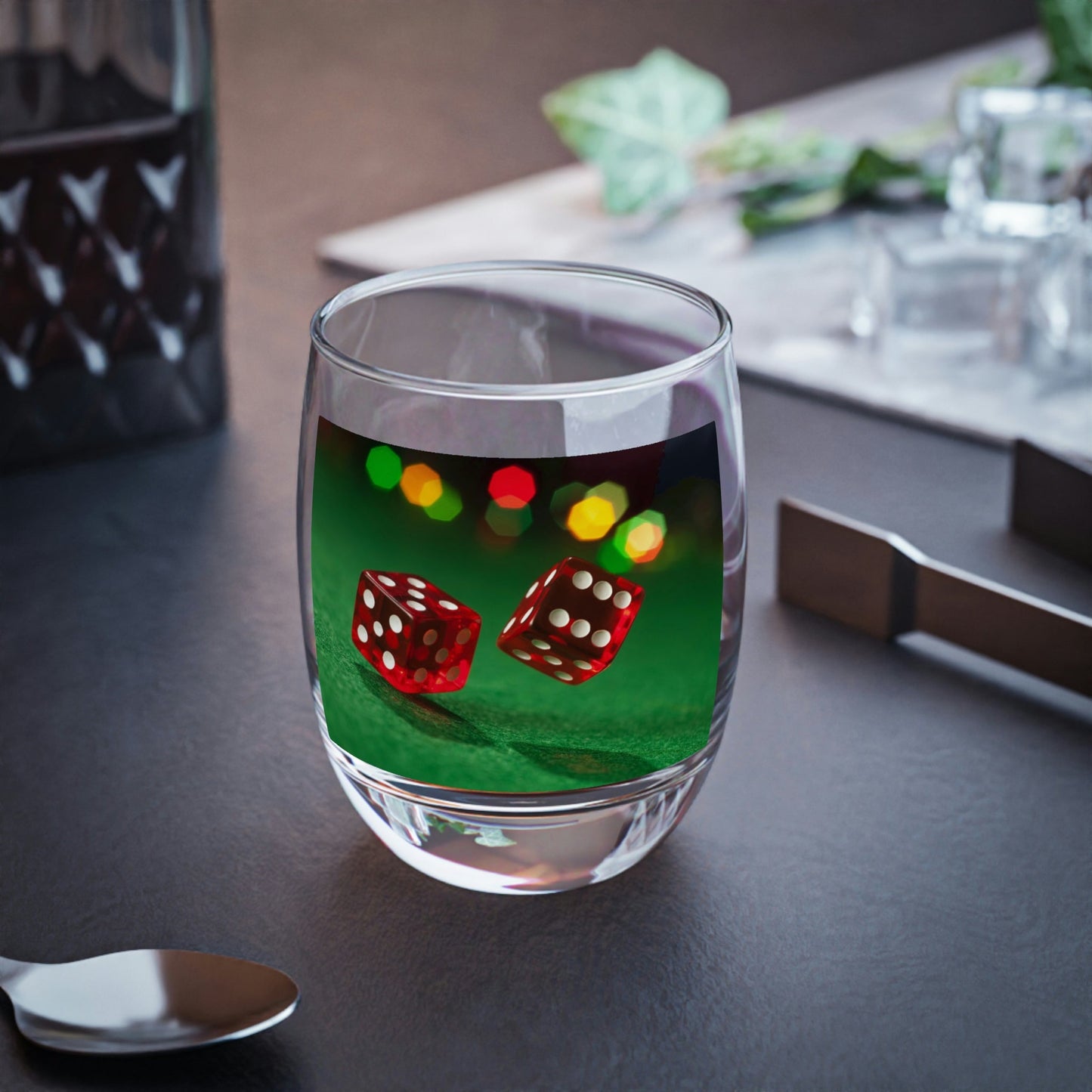 Whiskey Glass Two dices Home-clothes-jewelry