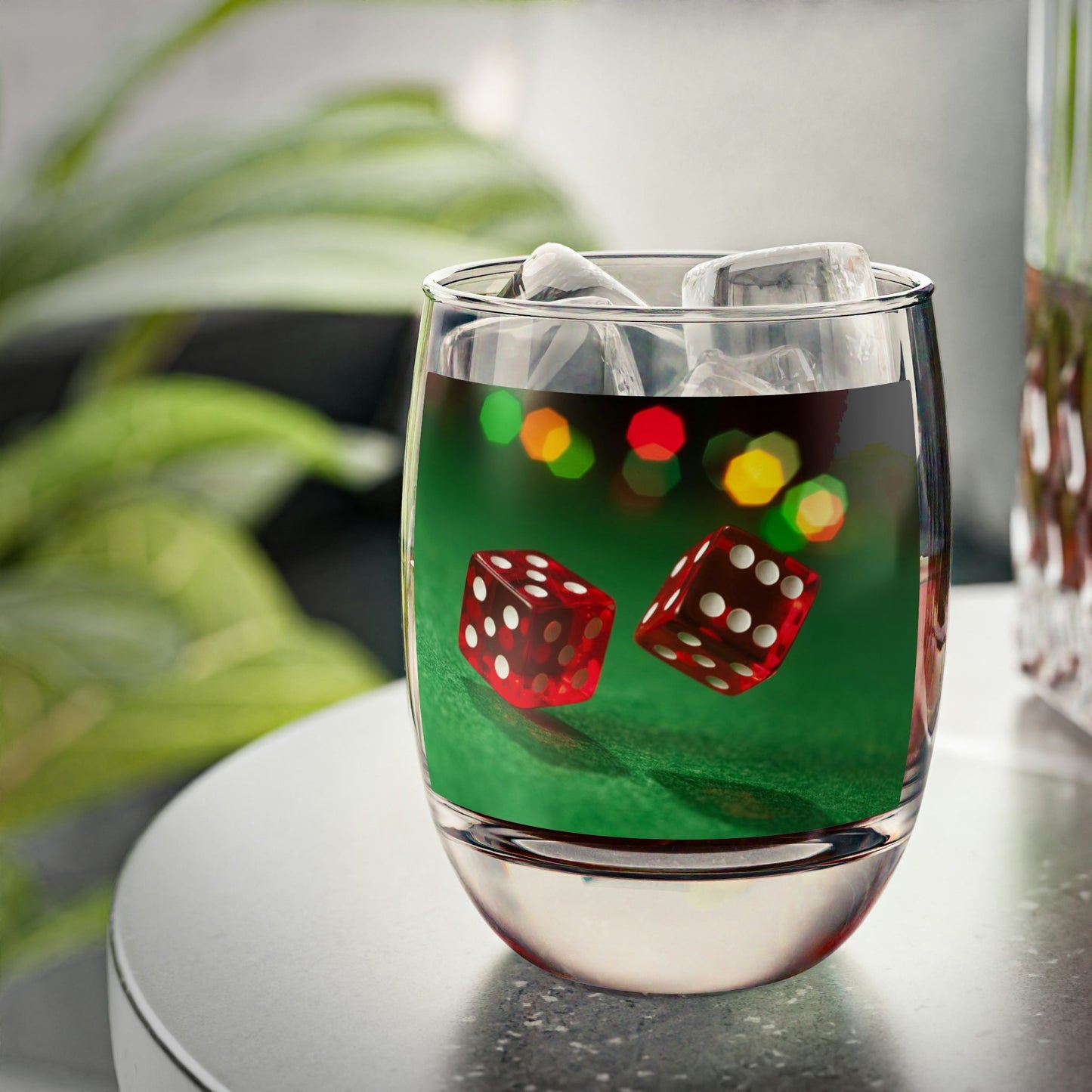 Whiskey Glass Two dices Home-clothes-jewelry