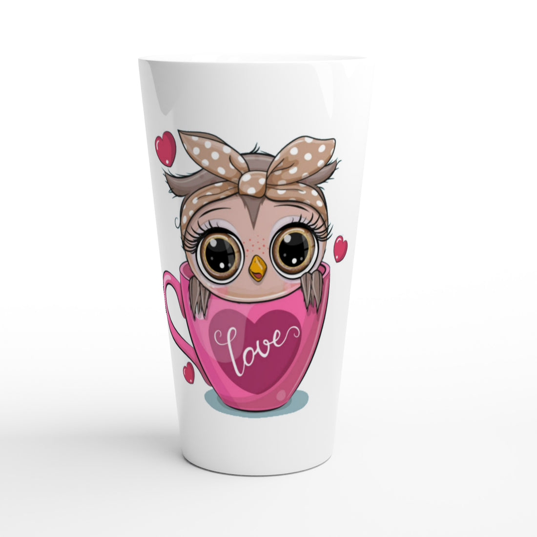 White Latte Ceramic Mug Owl Love Home-clothes-jewelry
