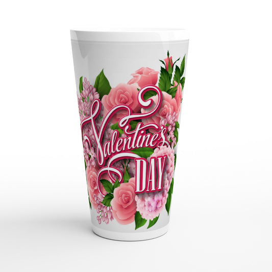 White Latte Ceramic Mug Valentine's day, Valentine's day gift idea Home-clothes-jewelry