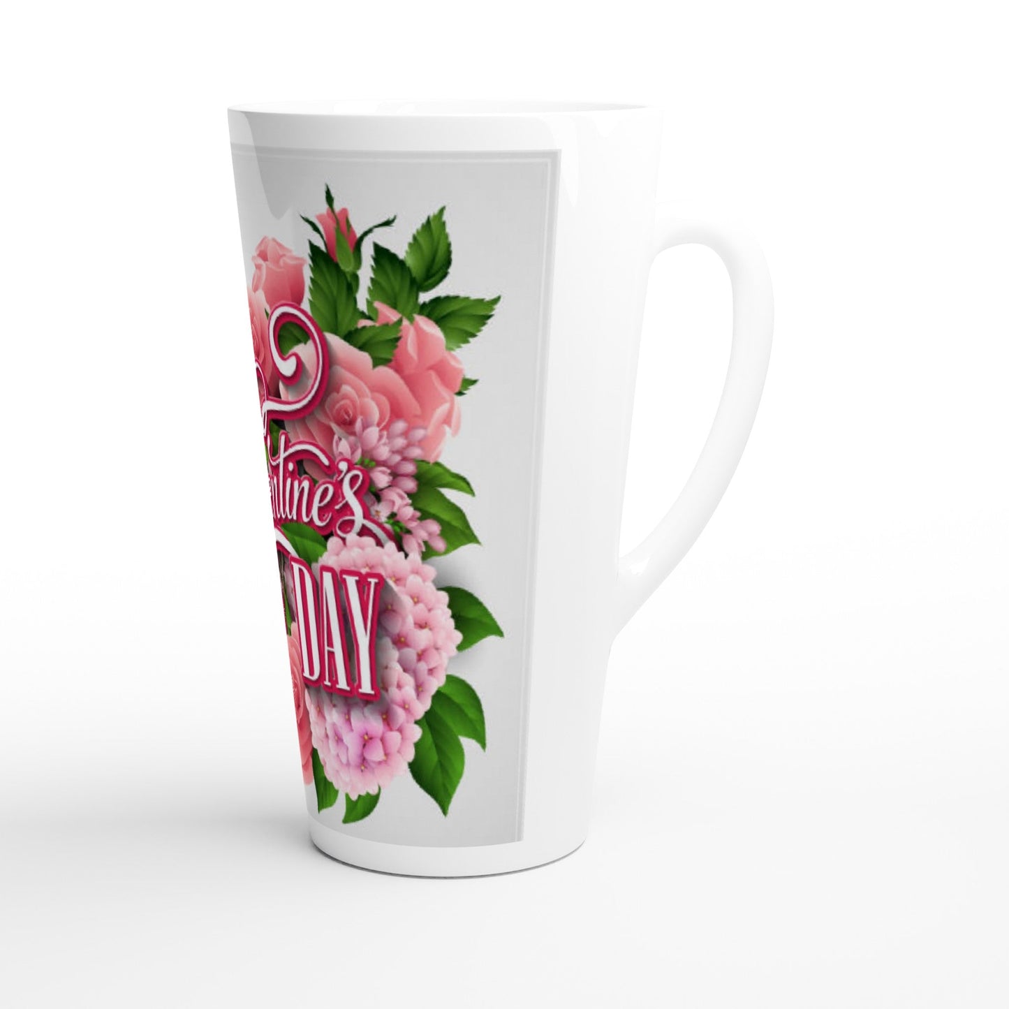 White Latte Ceramic Mug Valentine's day, Valentine's day gift idea Home-clothes-jewelry