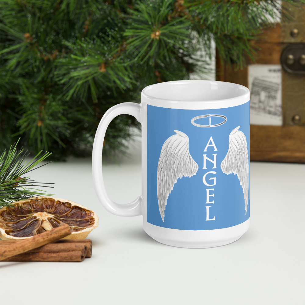 White glossy mug Angel Home-clothes-jewelry