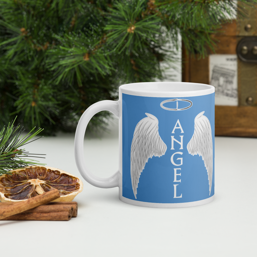 White glossy mug Angel Home-clothes-jewelry