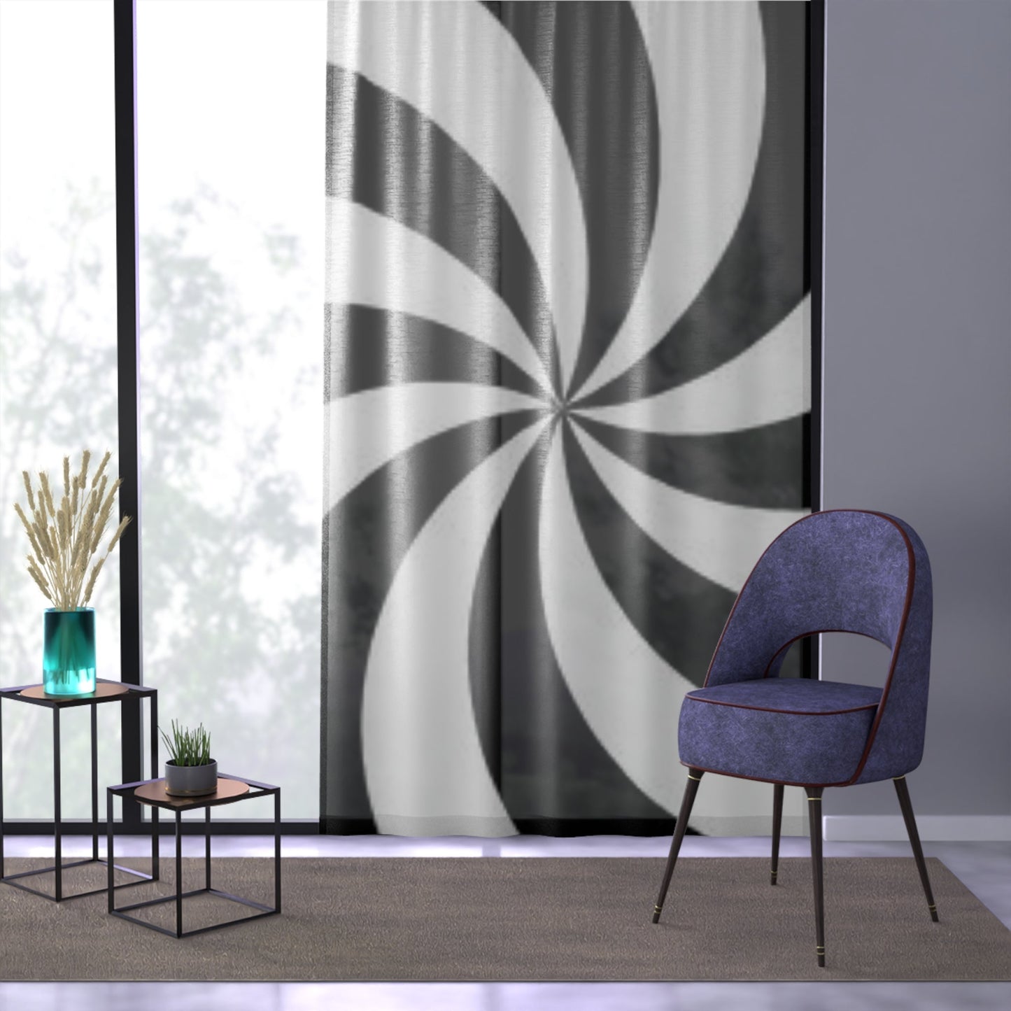 Window Curtains black and white Home-clothes-jewelry