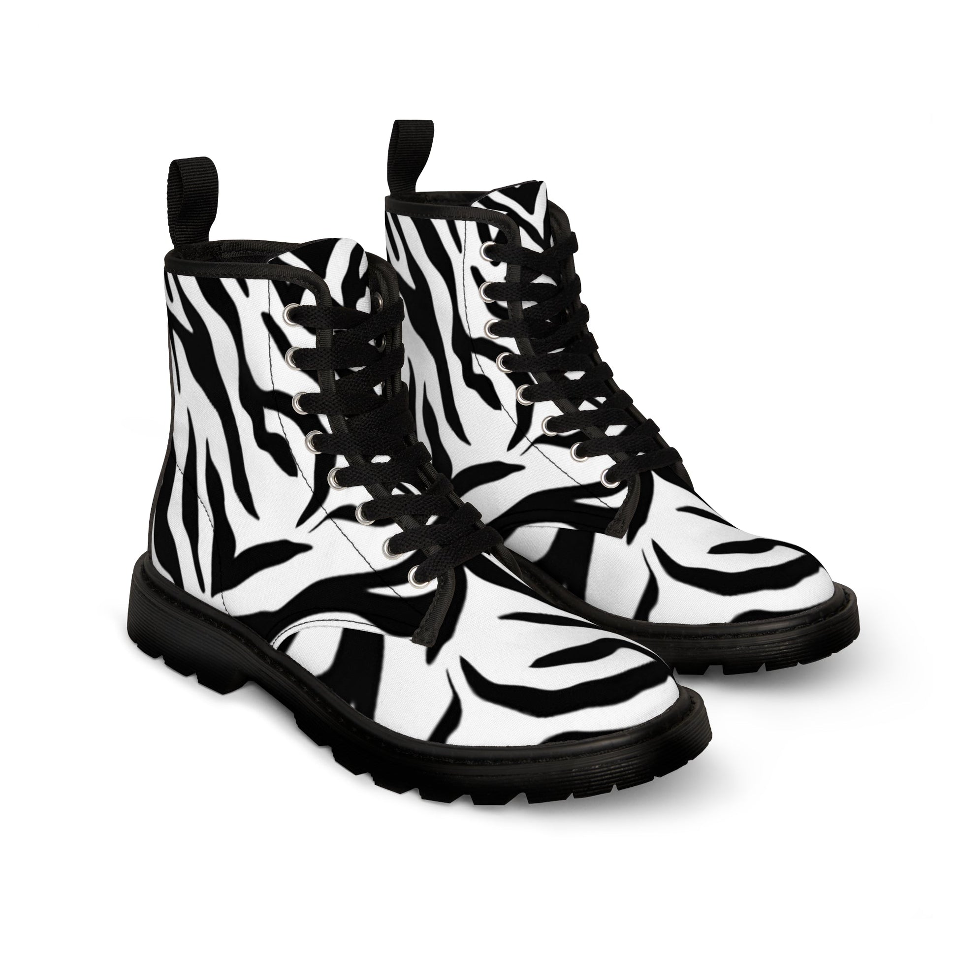 Women's Canvas Boots Zebra Home-clothes-jewelry