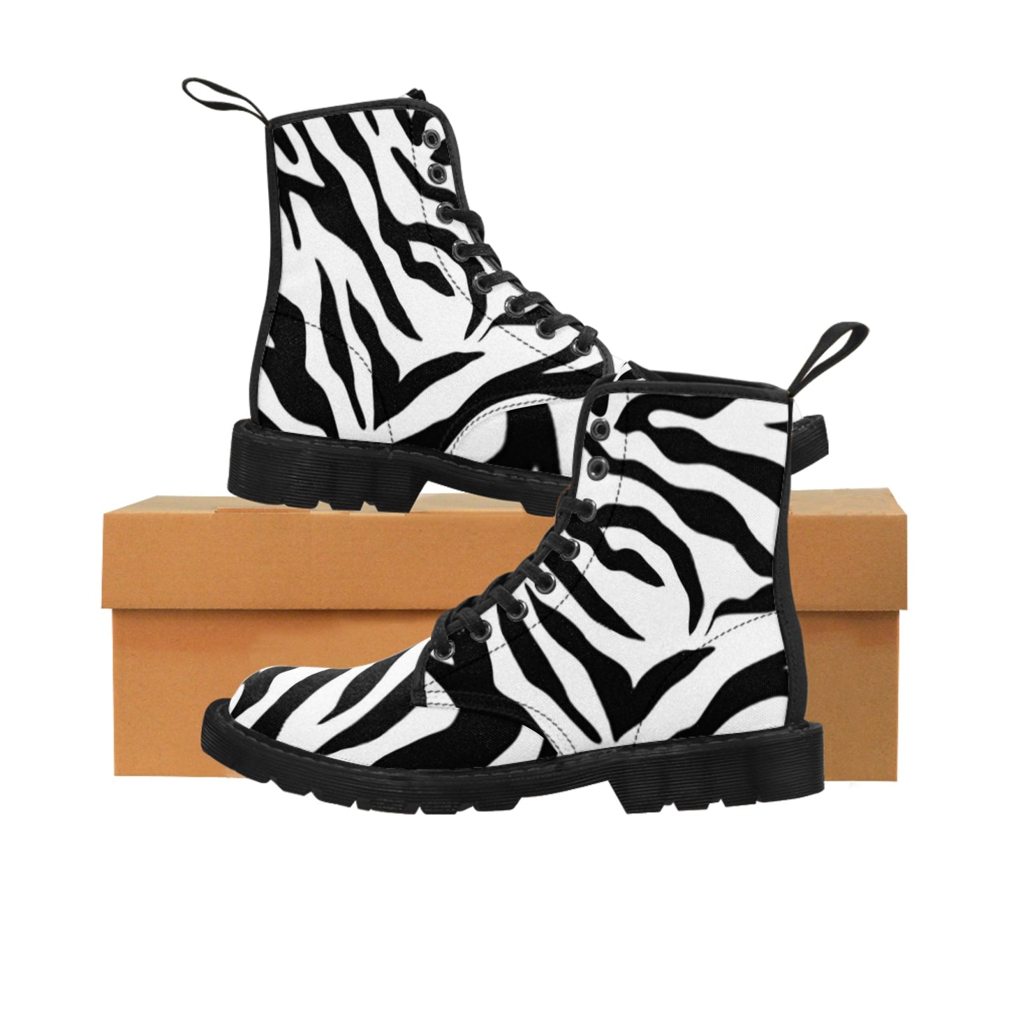 Women's Canvas Boots Zebra Home-clothes-jewelry