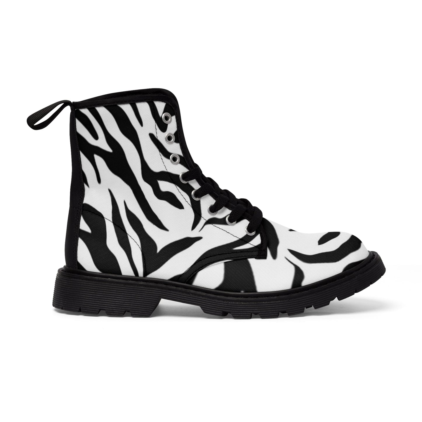 Women's Canvas Boots Zebra Home-clothes-jewelry