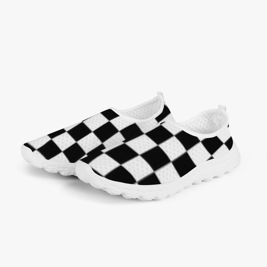 Women's Slip-On Mesh Running Shoes black and white Home-clothes-jewelry