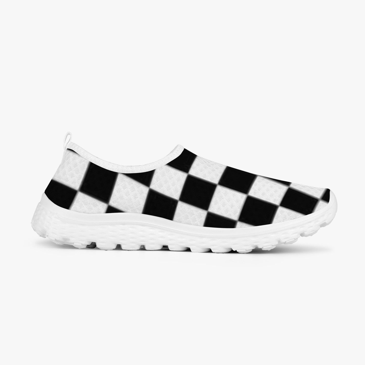 Women's Slip-On Mesh Running Shoes black and white Home-clothes-jewelry