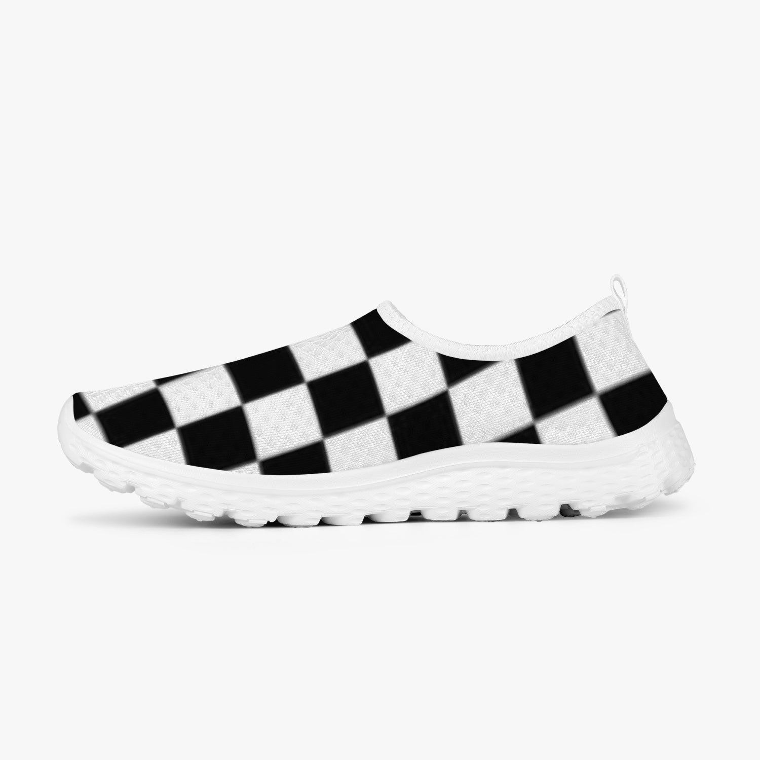 Women's Slip-On Mesh Running Shoes black and white Home-clothes-jewelry