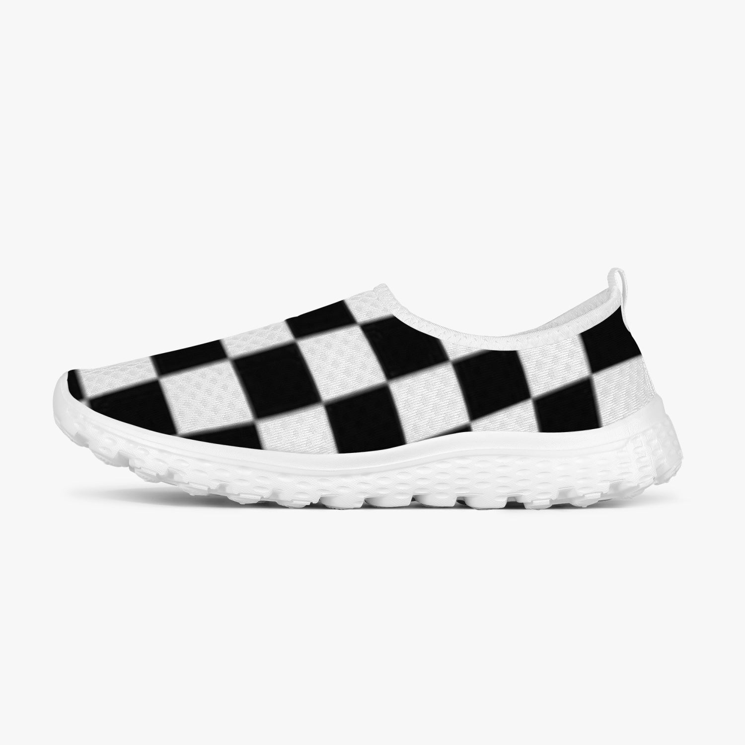 Women's Slip-On Mesh Running Shoes black and white Home-clothes-jewelry