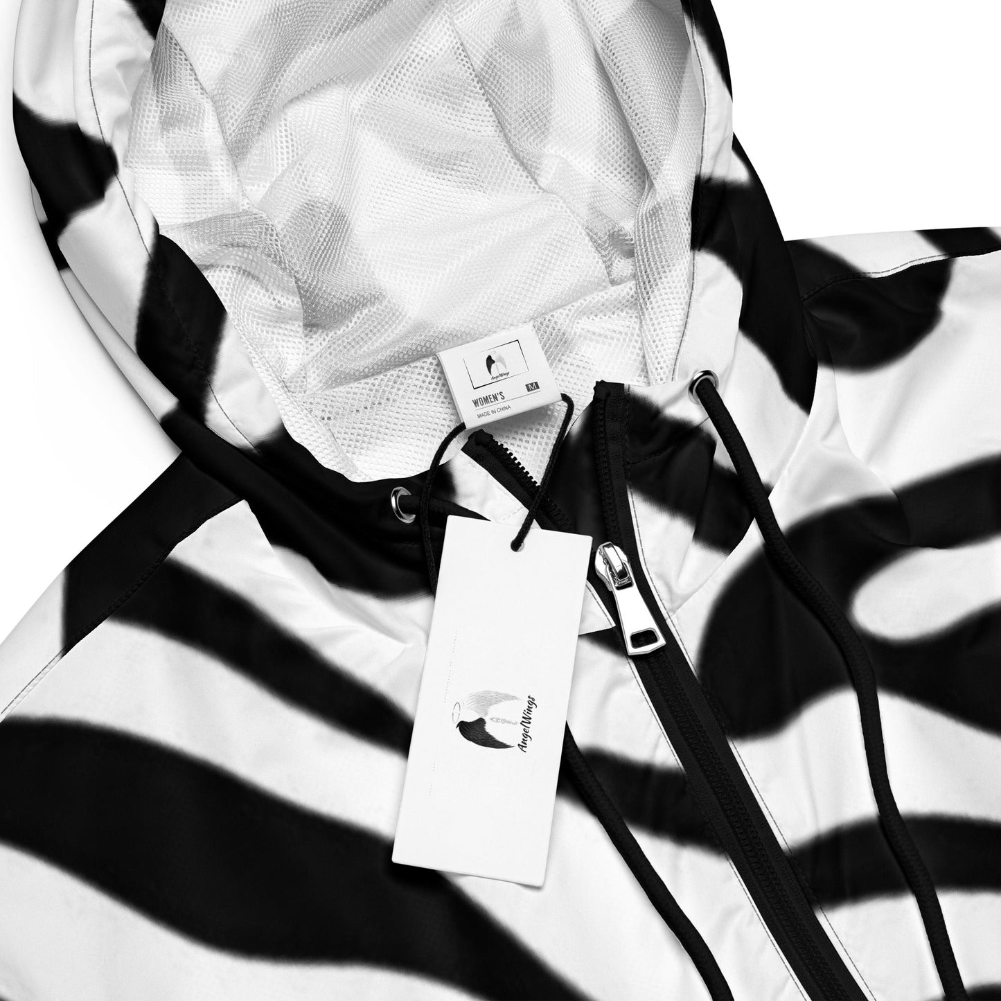 Women’s cropped windbreaker Zebra stripes Home-clothes-jewelry