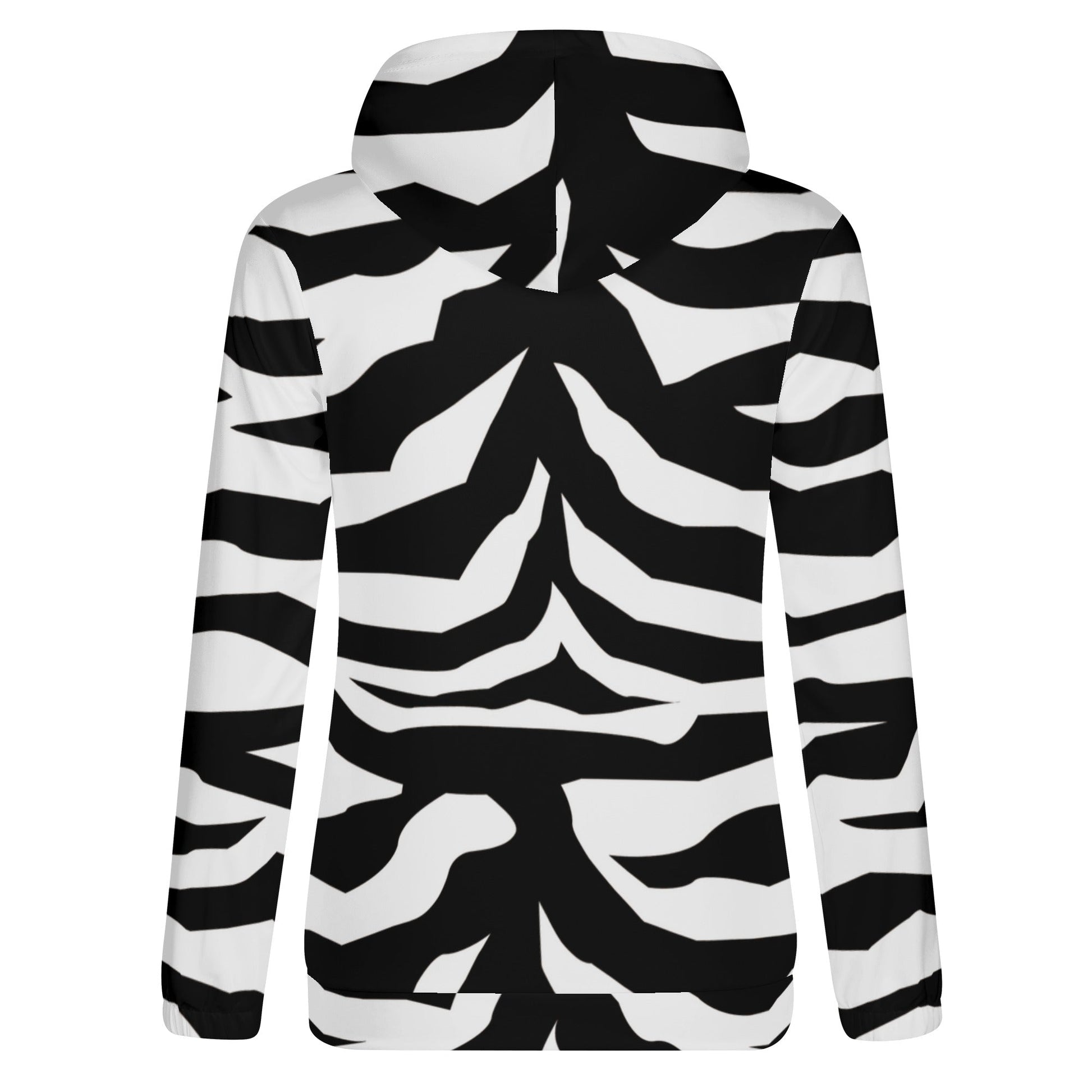 Womens Lightweight Zipper Jumper Sweatshirt Hoodie Zebra decoration Home-clothes-jewelry