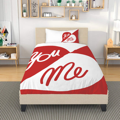 You and Me Bedding red white, Valentine's Day gift idea Home-clothes-jewelry