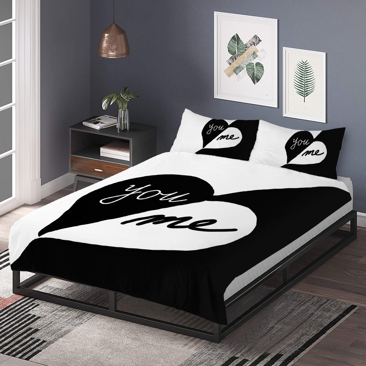 You and Me black and white Bedding Home-clothes-jewelry