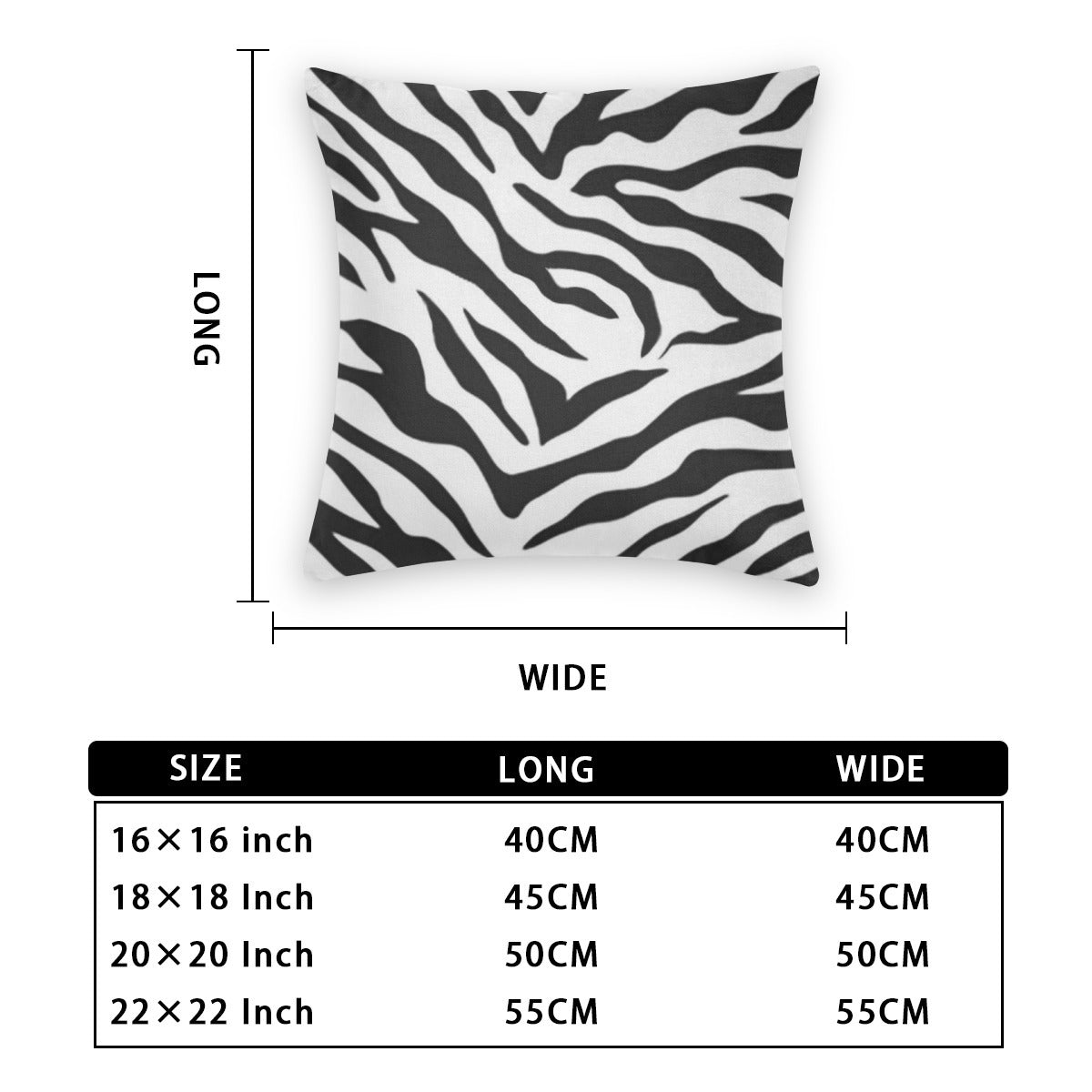 Zebra decoration Cushion cover (6 set, same sides)｜Polyester Home-clothes-jewelry