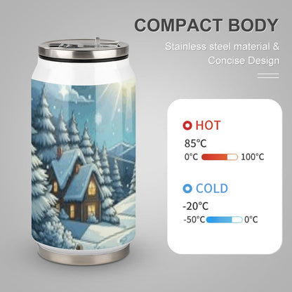 Stainless Steel Tumbler with Straw (All-Over Printing)