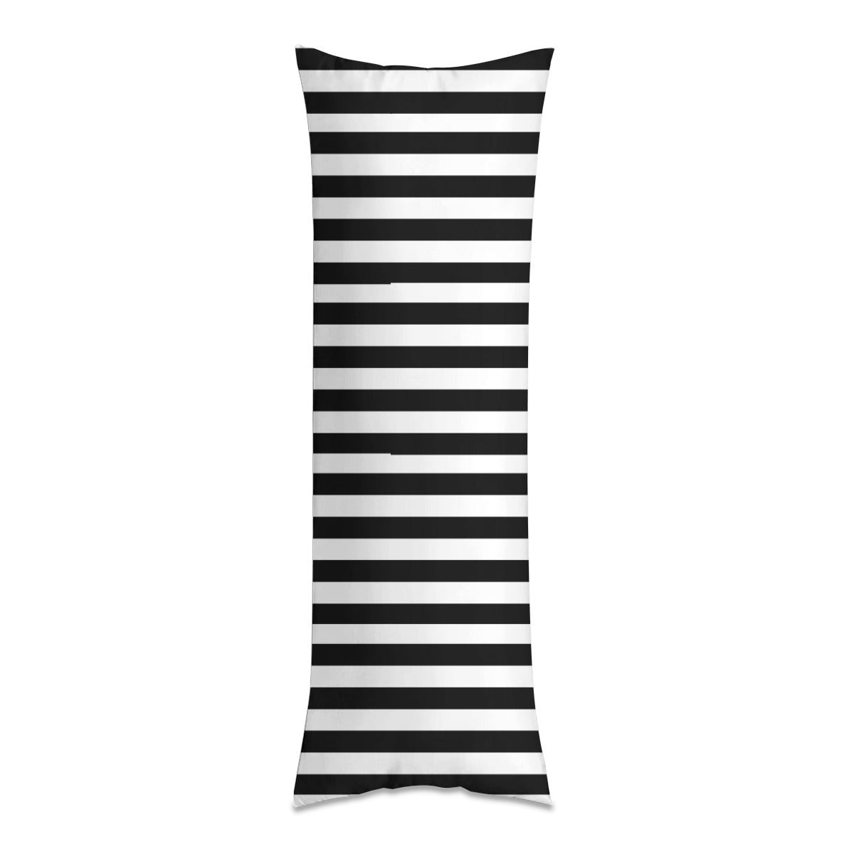 Long Pillow Cover Double-Sided Design,stripes black and white