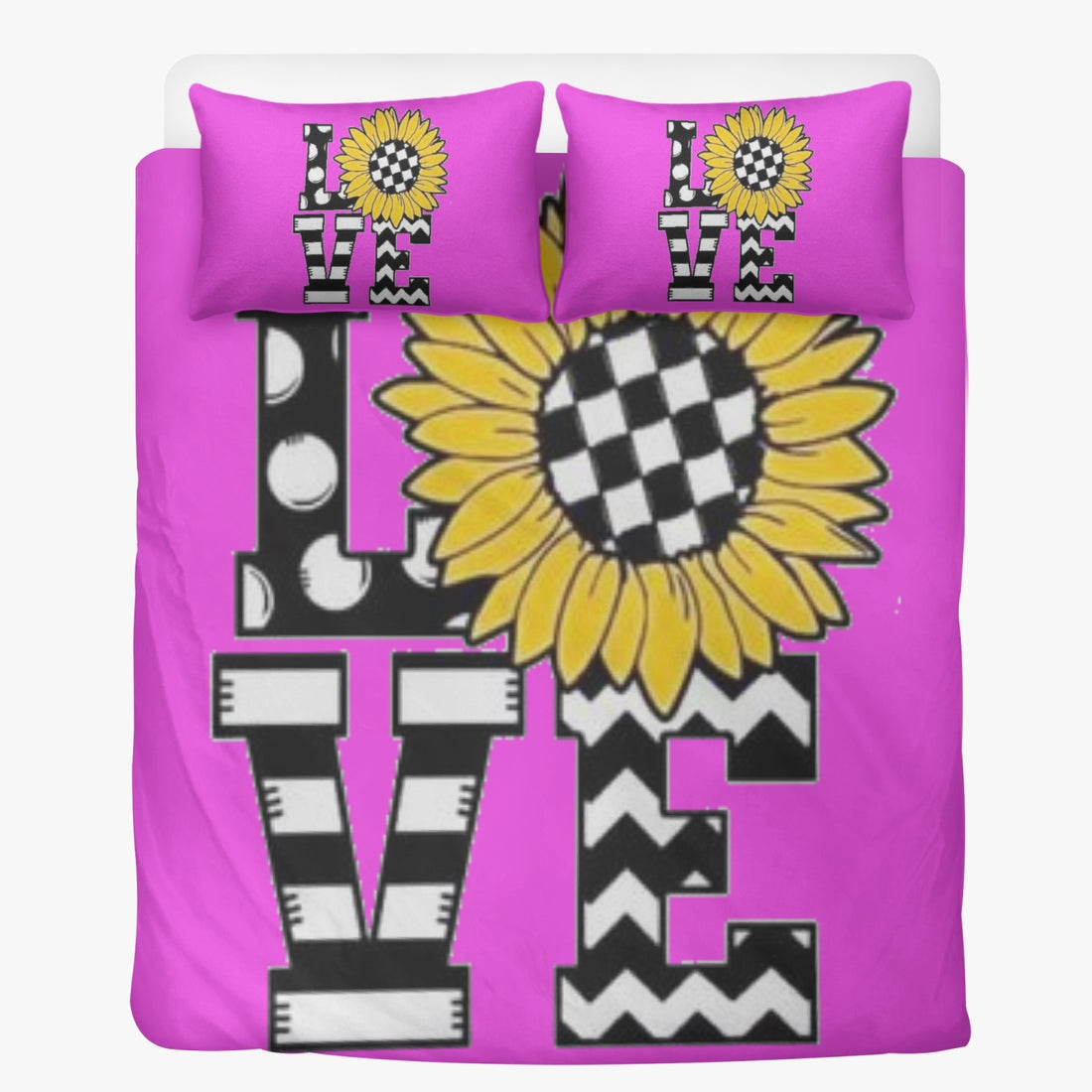 Love Themed 3-in-1 Polyester Bedding Set