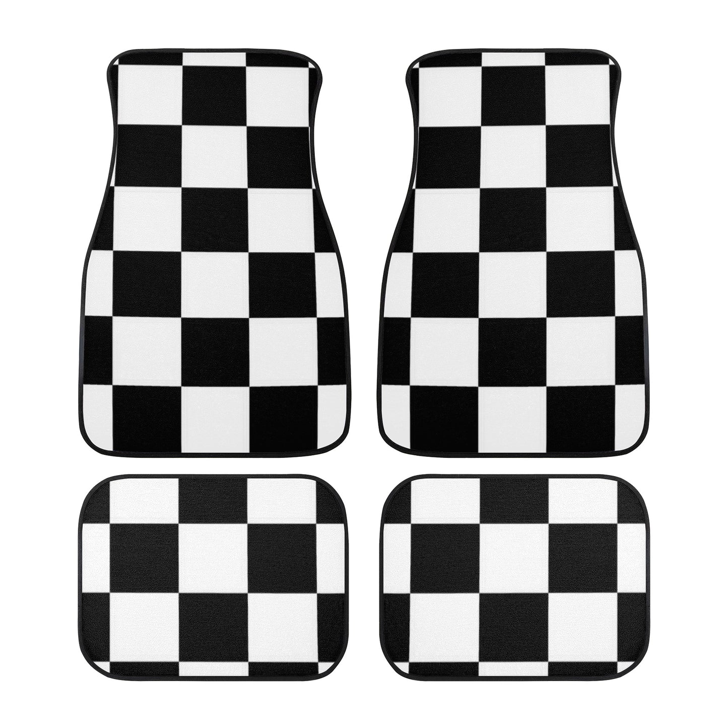 Car Mats Black White