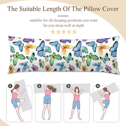 Long Pillow Cover Double-Sided Design (Multiple Sizes)｜Polyester - butterflies