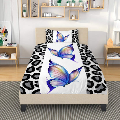 Bedding Butterflies on Leopard print