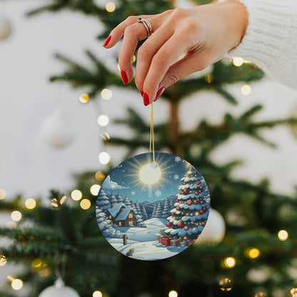 Round Ceramic Christmas Decorations