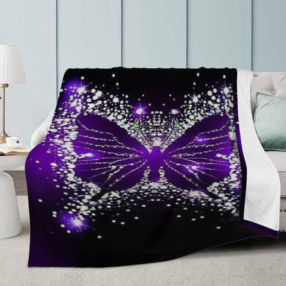 Trends Dual-sided Stitched Fleece Blanket Butterfly