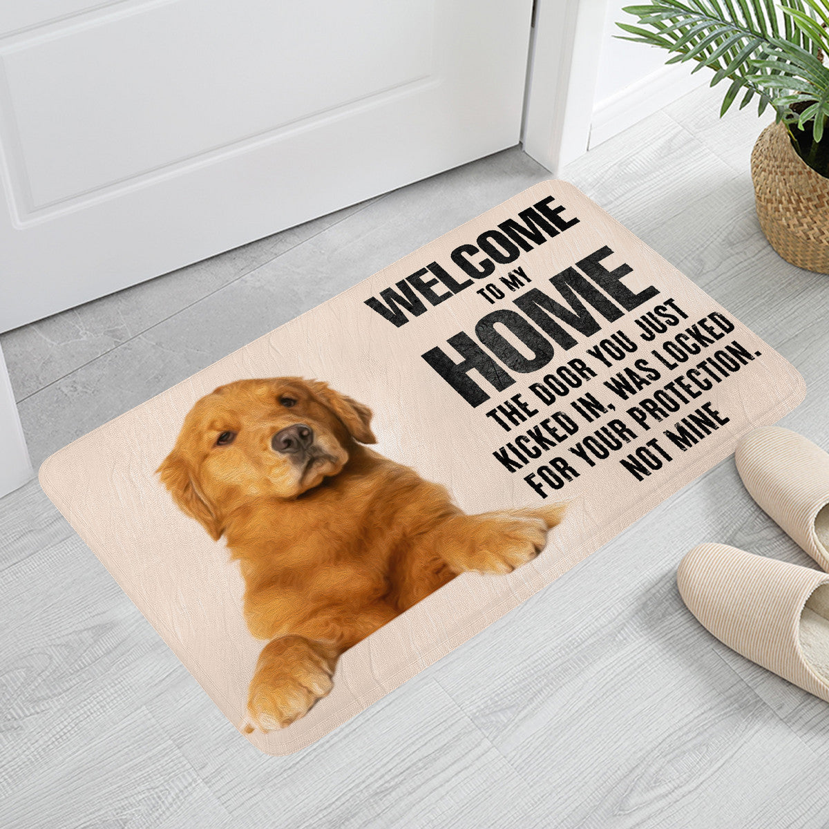 Dog Welcome Doormat - One Size - doormats