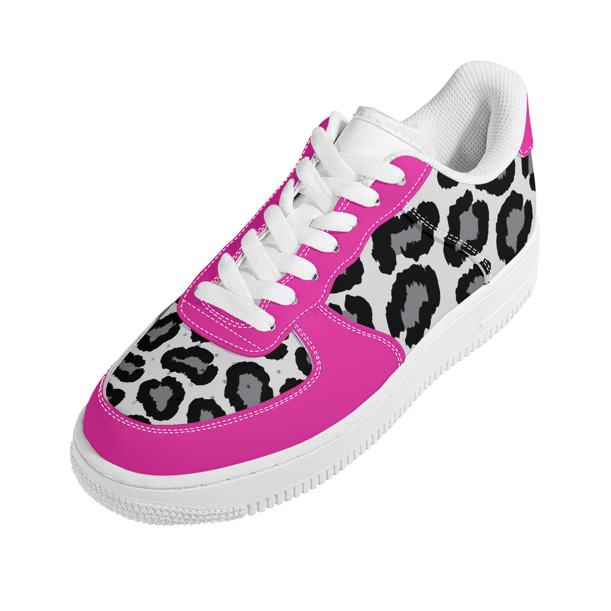 Low Top Unisex Sneaker Leopard print and Pink decoration