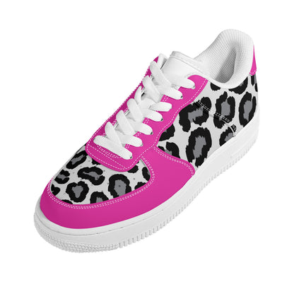 Low Top Unisex Sneaker Leopard print and Pink decoration